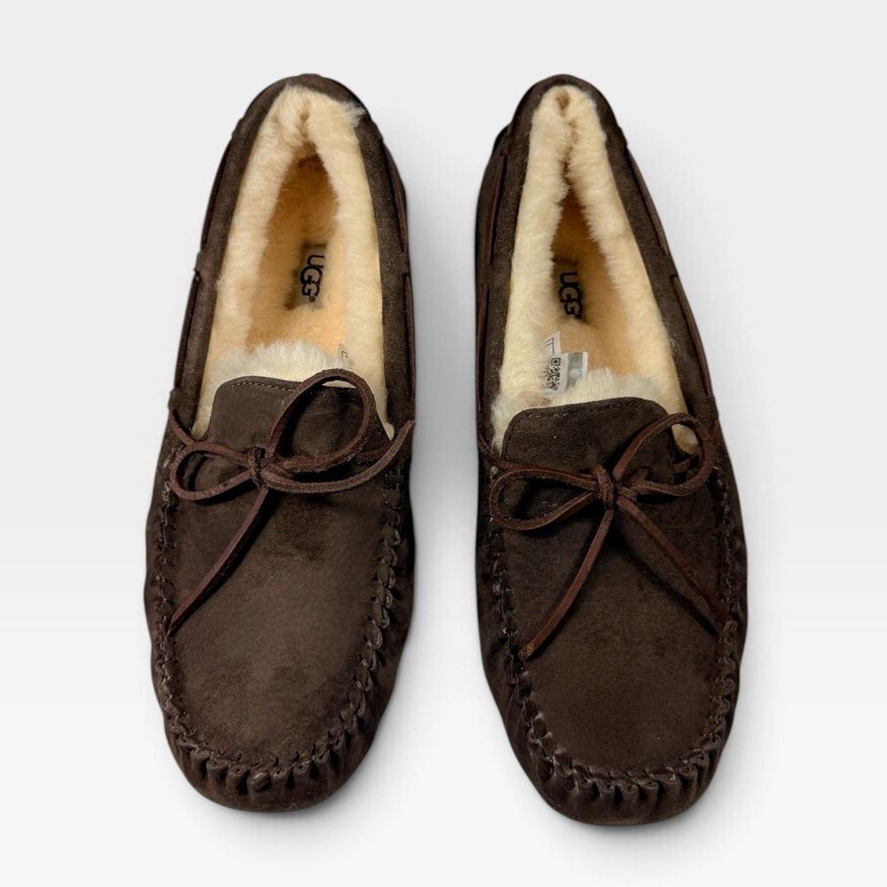 UGG Dakota Moccasin Slippers Womens 11 Espresso Brown Suede 5612 New